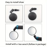 HD Wide-Angle 360° Rotatable Bike Rearview Mirror - 1pc/2pcs Handlebar End Mirrors for Mountain & Road Cycling - Image 6