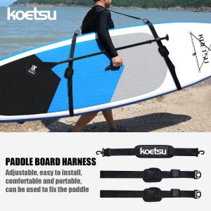 KOETSU Adjustable SUP Paddle Board Shoulder Strap - Heavy-Duty Paddleboard Carrier with Wide Strap, Oxford/ for Surfboards - Suitable for SUPs within Width 85.09cm, Ideal for Surfing, Transport & Paddleboarding Gear