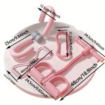 4pcs Yoga & Fitness Set for Home Workouts - Durable PP Material, Solid Color Design - Image 3