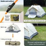 Portable automatic quick-open installation-free family camping tent outdoor hiking tent - Image 12