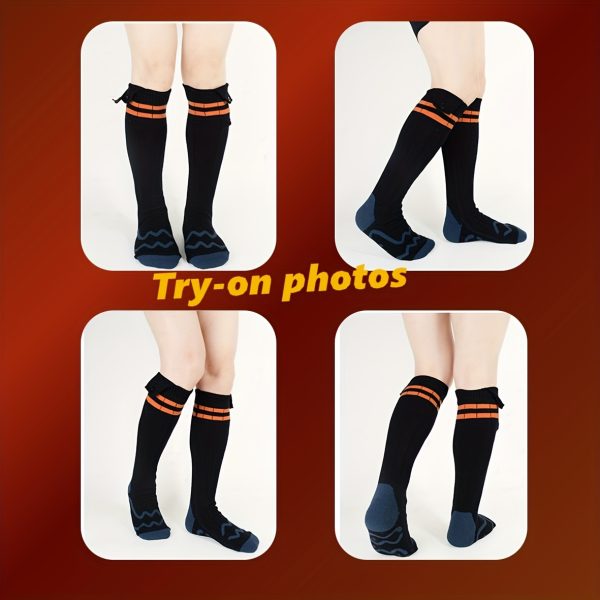 Socks with Three Temperature Settings, Perfect for Keeping Your Feet Warm While Fishing, Skiing, Hiking, Or Camping in Winter, Equipped with a 4000Mah Battery, an Ideal Winter Gift. - Image 8