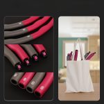 Detachable Fitness Hoop with Massage Nubs, Polypropylene Exercise Ring with Weight Adjustment, Striped Design for Enhanced Grip Stability - Image 2