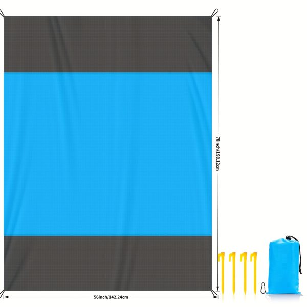 Extra Large Lightweight Beach Blanket | Outdoor Picnic Mat for 2-8 People, Ideal for Traveling, Camping, and Hiking - Summer Polyester Fabric - Image 9