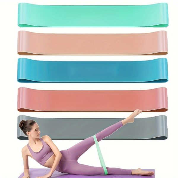 [LATTBY Resistance Bands] LATTBY 5pcs Resistance Bands for Yoga & Workouts - Multi-Color TPE Exercise Bands with Numbered Loops, Durable & Portable for Home Gym, Pilates, Strength Training, Yoga Accessories, Workout Accessories, Pilates Equipment, Sleek Design, Quality Construction - Image 8