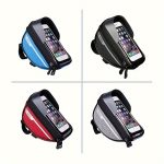 1pc B-SOUL Touch Screen Compatible Polyester Bike Bag, Adjustable Strap Mountain Bicycle Handlebar Pouch for Cycling