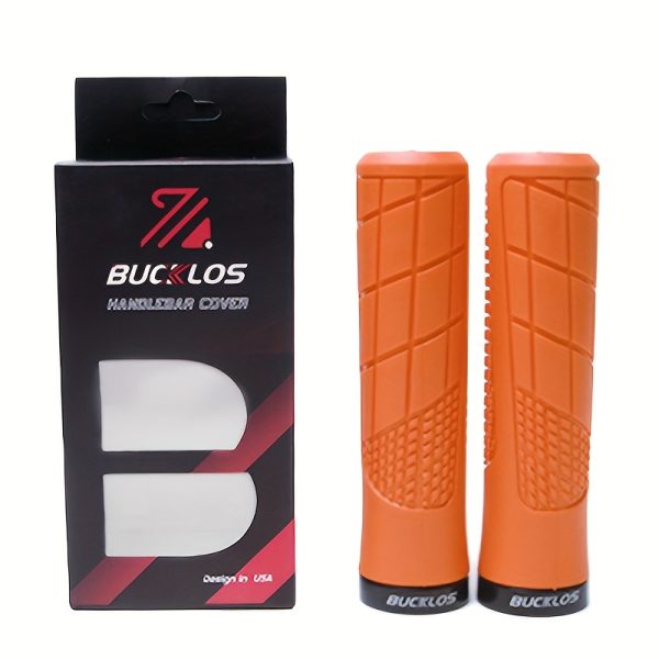 BUCKLOS Non-Slip Lockable Bike Grips - Soft Rubber, Waterproof Handlebar Covers with Textured Grip for Mountain Bikes, Black, Red, Orange, Purple, Green, Blue, Bicycle Accessories|Textured Grip Handlebars|Waterproof Rubber Grips - Image 7