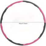Detachable Fitness Hoop with Massage Nubs, Polypropylene Exercise Ring with Weight Adjustment, Striped Design for Enhanced Grip Stability - Image 9