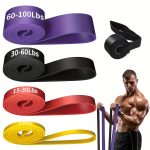 5pcs Set Includes 4 Resistance Bands and 1 Door Anchor, Pull-Up Assist Bands for Men and Women, Exercise Bands for Workouts, Body Stretching, and Muscle Training