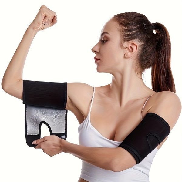 A Pair of Unisex Sauna Arm Shaping Bands for Reduction, Exercise Training and Sweat-Inducing Workout Armband - Image 2