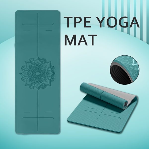 Non-Slip TPE Thick Yoga Mat with Alignment Markers, Large Size 182.88cm Long X 80.01cm Wide X 0.58cm Thick, Tear-Resistant Exercise And Fitness Mat for Yoga, Pilates, And Floor Training. - Image 17