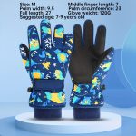 Ski Gloves, Christmas And New Year Gifts, Cute Printed Polar Lining Thickened Warm And Windproof Adjustable Wristband, Unisex Outdoor Gloves S/M/L Multicolor. - Image 5