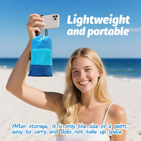 Extra Large Lightweight Beach Blanket | Outdoor Picnic Mat for 2-8 People, Ideal for Traveling, Camping, and Hiking - Summer Polyester Fabric - Image 6