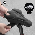 WEST BIKING Bike Saddle Cover Comfortable Breathable Seat Cover Soft Sponge Bike Seat Cushion