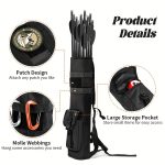 Pskook Archery Lightweight Back Arrow Quiver Dual Use Foldable Compact Hip Arrows Bag with Molle System Pocket Hanged for Target - Image 8