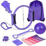 This 13pcs Strength Training Set Made of PP Material Is Suitable for Home Workouts, Featuring a 9.8-Inch Pilates Ball, a 12-Inch Yoga Ring, And Resistance Bands, Designed for Women - Image 7