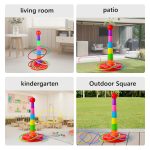 Colorful Rainbow Ring Toss Game for Kids - Interactive Indoor/Outdoor Toy with Vibrant Multicolor Rings, Perfect for Parties, Competitions, and Educational Play, Ideal Halloween/Christmas Gift, Educational Playset|Vibrant Playset|Durable PP Material, Ring Toss Game - Image 6