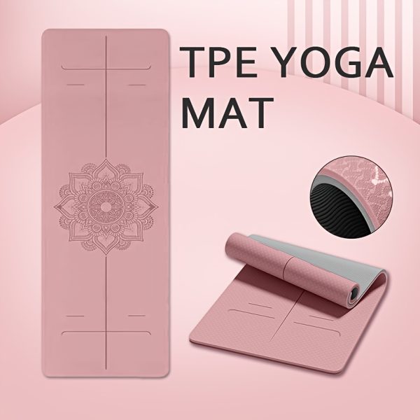 Non-Slip TPE Thick Yoga Mat with Alignment Markers, Large Size 182.88cm Long X 80.01cm Wide X 0.58cm Thick, Tear-Resistant Exercise And Fitness Mat for Yoga, Pilates, And Floor Training. - Image 16