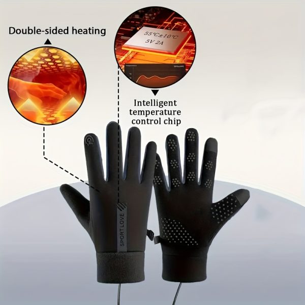 STNY Smart Heating Gloves USB-Powered with 3-Temperature Settings, Real-Time Heating, USB-Powered Hand Warmer for Skiing, Snowboarding, Commuting - Battery-Free Operation, Plug & Play (Compatible with Smartphones/Tablets/Laptops) - Image 10