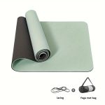 TPE for yoga Mat with a Non-Slip Textured Surface, Design, Comes with a Strap; Thick Exercise Mat Suitable for Yoga, Pilates, And Fitness