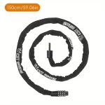 WEST BIKING Bicycle Security Lock with Password, Available in 150Cm/115Cm/90Cm/65Cm Chain Lengths, Ideal for Cycling And Backpacking Additions - Image 3