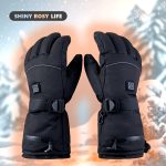 A Pair of Heated Gloves with Warmth on The Palms And Backs, Made of Oxford Cloth And Lined with Flannel, Equipped with Batteries, Essential for Winter.