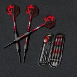 JH 22g Metal-Tipped Dart Set with Portable Case - Red & Blue Iron & Aluminum Darts for Training, Practice, and Gift - Ages 14+ - Includes 6 Darts, 2 Practice Darts, and 2 Replacement Darts - Perfect for Home, Office, or Outdoor Use, Darts Accessories, Office Game, Sleek Design, Durable Construction, Dart Set, Darts, Electronic Target Dart, Dart Game, Dart Accessories/, Dart Arrow - Image 3