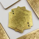 1 Set Matte Golden Dragon PVC Playing Cards - Durable Hardened Deck for Valentine'S Day, Thanksgiving, Christmas, Halloween & New Year Celebrations - Elegant Design with Intricate Patterns, Perfect for Parties & Gatherings, Festive Game Night, Sophisticated Style, Highquality Print, Best for Christmas, Perfect for Thanksgiving - Image 2