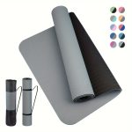 1pc TPE Yoga And Pilates Mat - Non-Slip Portable Fitness And Training Mat