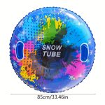 Heavy-Duty Colorful Fashion Snow Tubes/Inflatable Snowboards/Inflatable Snow Sleds, Foldable PVC Winter Water Slides, Suitable for Skiing/Snow Drifting/Winter Activities/Outdoor Family Leisure Activities, Winter Sports, Christmas/New Year Gifts. - Image 2