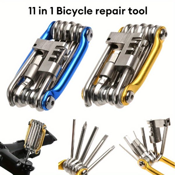 11-in-1 Multi-Function Bicycle Repair Kit, Mountain Bike Wrench, Screwdriver, Chain Hex Spoke, Bicycle Tools, Bike Repair Tool Set - Image 2