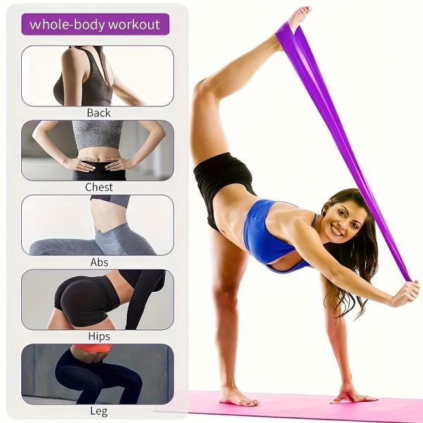 Versatile 5pcs Resistance Bands Set - QZE Fitness Stretch Bands for Women, Ideal for Hip Lifting, Body Shaping & Strength Training, Workout Accessories, Deep Squat - Image 7