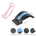 2pcs set of 3-level adjustable back stretcher and multifunctional yoga resistance band - multi-level spinal support plate, elastic waistband for open back and shoulder stretching, suitable for home gym, yard or outdoor use - Image 4