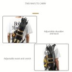 Pskook Archery Lightweight Back Arrow Quiver Dual Use Foldable Compact Hip Arrows Bag with Molle System Pocket Hanged for Target - Image 6