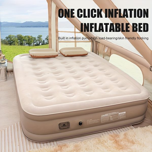 1pc Outdoor Inflatable Bed Sleeping Pad, Camping Tent Automatic Air Mattress for Home Use - Image 2