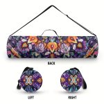 Boho Mandala Flower 1pc Yoga Mat Storage Bag, Single Shoulder Fitness Mat Storage Bag for Women Outdoor Sports - Image 2