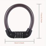 Five-digit Password Electric Bike Lock With Steel Cable And Wire Anti-theft Bicycle Lock - Image 2