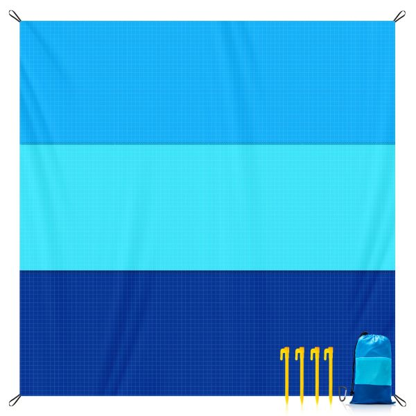 Extra Large Lightweight Beach Blanket | Outdoor Picnic Mat for 2-8 People, Ideal for Traveling, Camping, and Hiking - Summer Polyester Fabric - Image 5