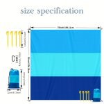 Extra Large Lightweight Beach Blanket | Outdoor Picnic Mat for 2-8 People, Ideal for Traveling, Camping, and Hiking - Summer Polyester Fabric - Image 7