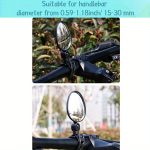 [360° Rotatable Bike Mirror Fit] Durable, Fit 360° Rotatable Bike Mirror - Oval Acrylic Convex Rear View, Shockproof Handlebar Mirror for Mountain & Road Bikes - Image 4