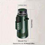 A Powerful Telescope for Adults, Featuring a High-Definition 10X Magnification with a 42Mm Objective Lens Made of All-Optical Glass. It Supports Smartphone Photography, Making It Ideal for Outdoor Camping, Travel, Birdwatching - Image 2