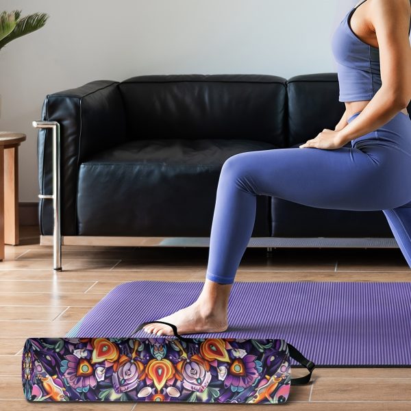 Boho Mandala Flower 1pc Yoga Mat Storage Bag, Single Shoulder Fitness Mat Storage Bag for Women Outdoor Sports - Image 10