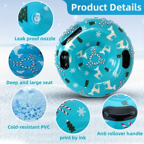 A Cute Animal-Shaped Snow Tube Made of Durable PVC Material, Portable And Designed to Prevent Tipping Over, Perfect for Outdoor Leisure And Family Activities - Image 4