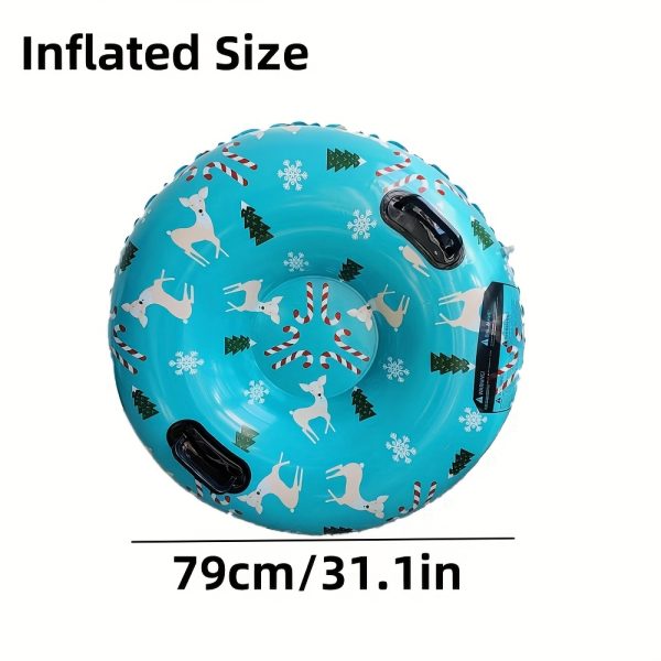 A Cute Animal-Shaped Snow Tube Made of Durable PVC Material, Portable And Designed to Prevent Tipping Over, Perfect for Outdoor Leisure And Family Activities - Image 7