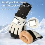 DTUCYCLE Winter Touchscreen Skiing & Cycling Gloves - Thick Thermal Sports Gloves with Magic Tape Closure, Unisex for Men/Women, Compatible for Smartphone for Skiing, Mountain, Outdoor Activities (Cold Weather) - Machine - Image 4