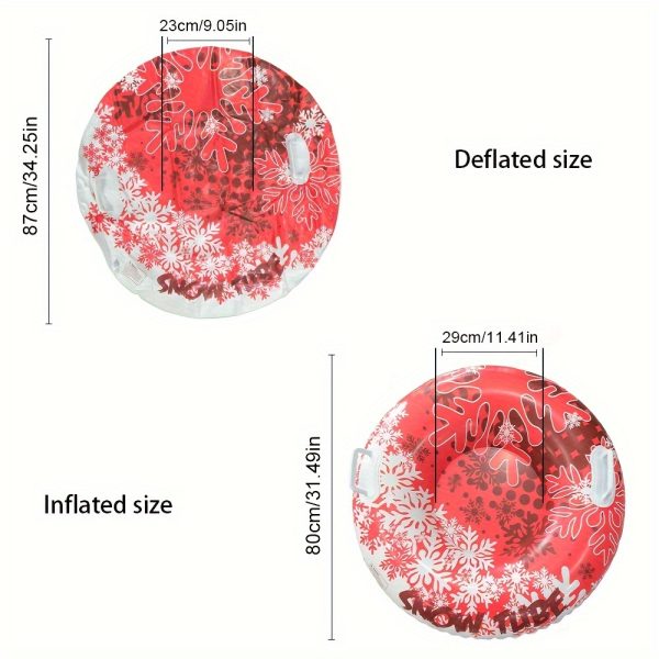 1pc Thickened PVC Inflatable Ski Tube | Anti-Tip Outdoor Adult Ski Mat, Durable and Cold-Resistant - Image 4