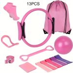 This 13pcs Strength Training Set Made of PP Material Is Suitable for Home Workouts, Featuring a 9.8-Inch Pilates Ball, a 12-Inch Yoga Ring, And Resistance Bands, Designed for Women - Image 5