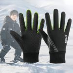 1pc Winter Snowy Youngsters' Gloves - Warm Fleece-Lined, Thickened Design for Boys & Girls, Five-Finger Use with Ribbed Cuff & Cut-Out Handles, Perfect for Skiing, Cycling & Outdoor Play (Mixed Colors), Youngsters Winter Gloves, Sleek Youngsters'S Gear