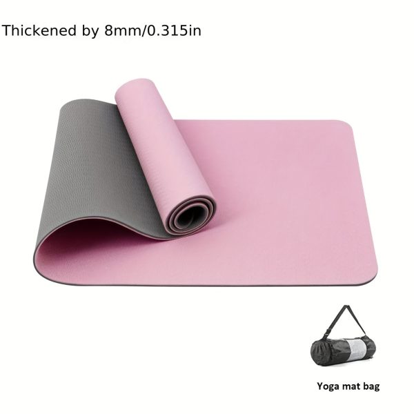 Extra Thick 1/3" Dual-Sided Non-Slip Yoga Mat - Professional TPE, Ideal for Yoga, Pilates & Floor Workouts - Image 3