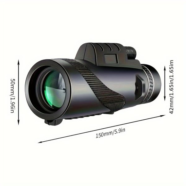 10x50 Portable HD High-Power Monocular Telescope, Extra-Large Objective Lens, Rubber Grip, Manual Focus - Perfect for Bird Watching, Concerts, Outdoor Camping, and Travel - Ideal Gift for Men, Perfect Holiday Gift, Father's Day Gift - Image 2