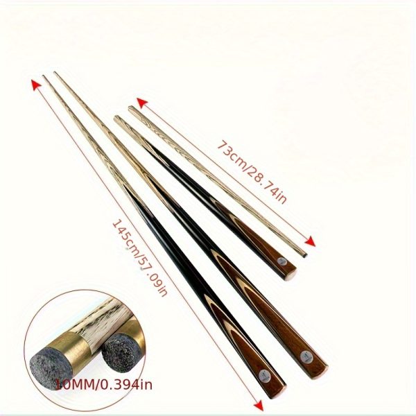 Universal English Snooker Cue, 10Mm Small Tip Cue, Cue for Billiard Clubs. Made of Ash Wood, a Two-Section Cue with Excellent Feel, Brass Joint And Brass Hoop - Image 8